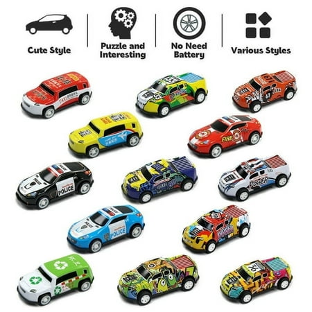 30 Pack Diecast Pull Back Toy Cars with Storage Box, Friction Powered Baby Toy Cars Race Cars Vehicles Party Favor Pinata Fillers Stocking Stuffers Birthday Gifts for Boys Girl Toddlers 2-5 Years Old