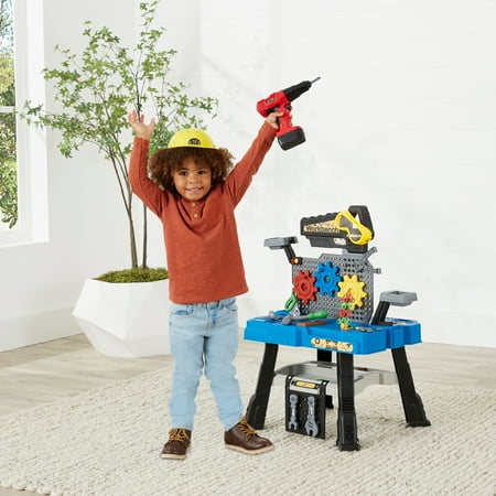 Best Choice Products Pretend Play Kid's Workbench, Child's Construction Toy Set w/ 150 Accessories, Electric Drill