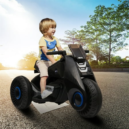 6V Ride On Motorcycle, YOFE Electric Motorcycle for Kids Age 2-6, Battery Powered Kids Electric Motorcycles with Music Playback, Ride On Toys Motorcycle with 3 Wheels for Boys Girls, Black, R1895