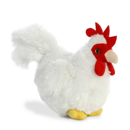 Aurora - Small White Mini Flopsie - 8" Chicken - Adorable Stuffed Animal