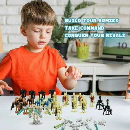 28 Pcs Star Wars Minifigures Wars Droids Building Blocks Sets, General Grevious, Super Battle Army Droids, Wedding Party Cake Decoration Birthday Gift for Boys and Girls