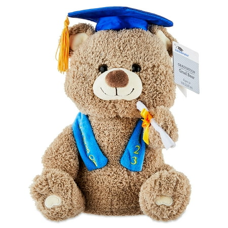 Way To Celebrate Graduation 2023 Plush Brown Bear with Cap, 9"