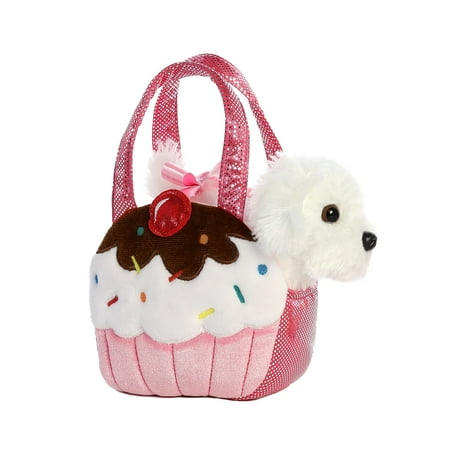 Aurora World Fancy Pals Pet Carrier Sweets Cupcake & Puppy Plush