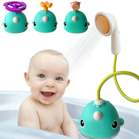 Bath Toys for Toddlers 1-3, Baby Toys 12-18 Months, Mold Free Whale Water Spraying Bath Toy with Sprinklers & Shower Head, Bathtub Pool Bathroom Shower Toy Gifts for Toddler Infant Kids Boy Girls