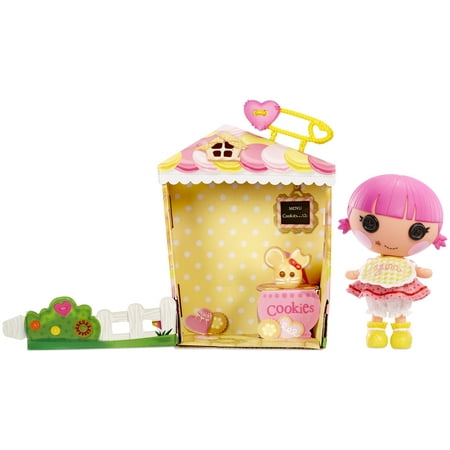 Lalaloopsy Littles Doll Sprinkle Spice Cookie with Pet Cookie Mouse Playset, 7" baker doll with Changeable Pink and Yellow Outfit, in Reusable Play House Package, Toys for Girls Ages 3 4 5+ to 103