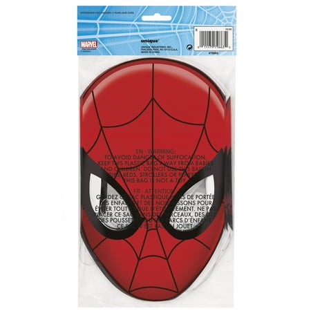 Spiderman Paper Party Masks, 8ct