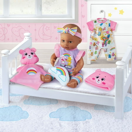 My Sweet Love Care Bears 12.5 inch Baby Doll Play Set, Dark Skin Tone, Brown Eyes