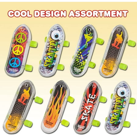 ArtCreativity Mini Finger Skateboards 2 in. Party Favors & Fillers for Kids Birthdays, Pack of 144