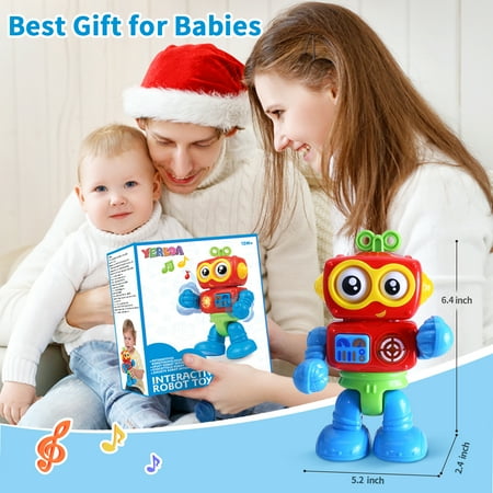 Yerloa Toys for 1 Year Old Boy Birthday, Robot Baby Toys 12+ Months Boy, Musical Toys Learning Toys for Toddlers 1 2 3 Year Old Boy Birthday Chirstmas Gift for Girls Boys