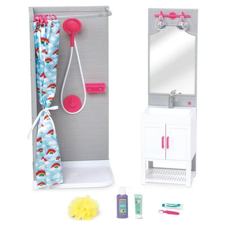 My Life As Complete Plastic Bathroom Play Set for 18” Dolls - White New