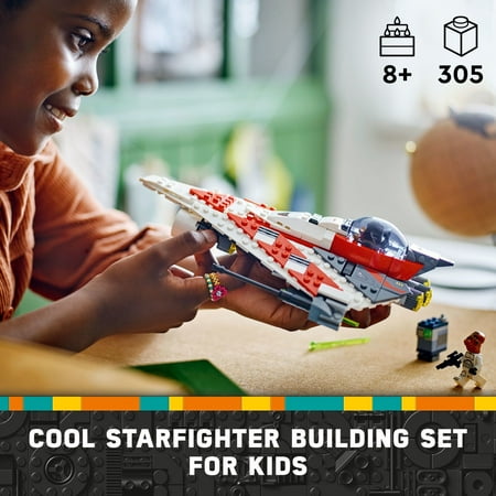 LEGO Star Wars Jedi Bob’s Starfighter Building Toy, Star Wars Starship Birthday Gift for Kids, 75388