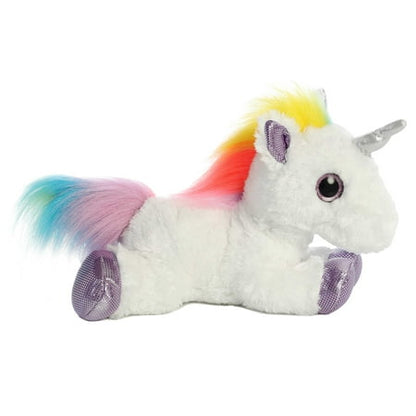 Aurora - Medium White Sparkle Tales - 12" Rainbow Unicorn - Enchanting Stuffed Animal