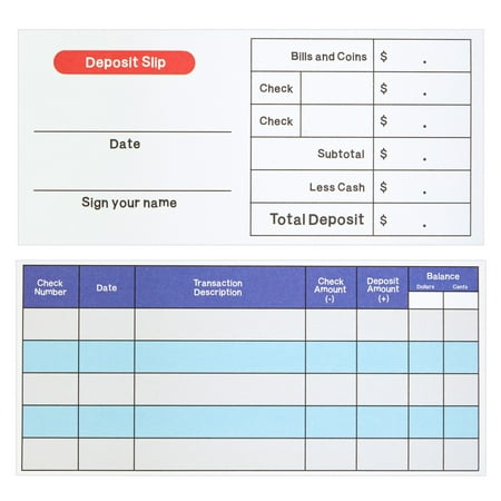 150 Sheets Fake Checkbook for Kids Learning with Pretend Deposit Slip and Check Register for Play School Supplies, Ocean Themed