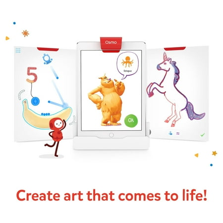 Osmo - Monster Starter Kit for iPad, Ages 5-10, 3 Educational Games, Learn Creative Drawing, Cartoon Drawing, Physics Toy, Erasable Drawing Board, Arts and Crafts, Art Sets, Kids Activities, STEM Toys