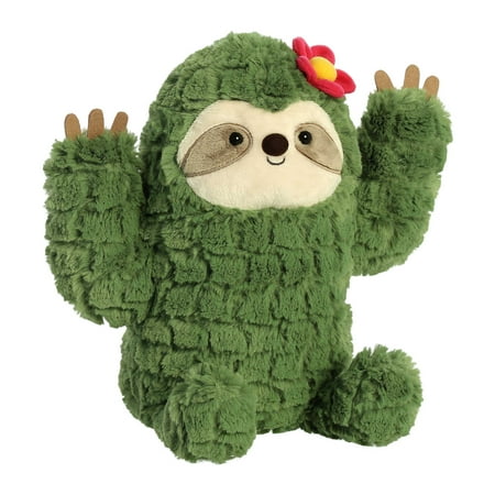 Aurora - Medium Green Cactus Kingdom - 10" Cactus Sloth - Whimsical Stuffed Animal