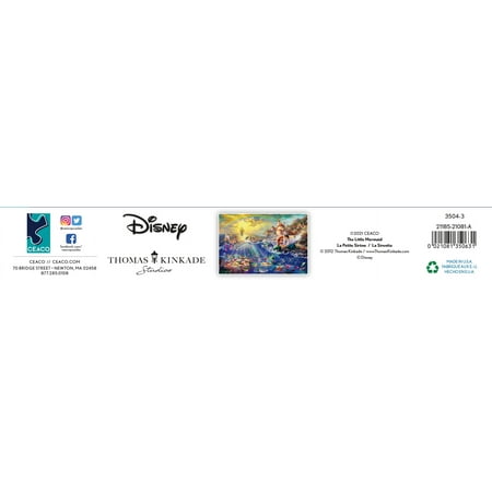 Ceaco 2000-Piece Thomas Kinkade Disney The Little Mermaid Interlocking Jigsaw Puzzle