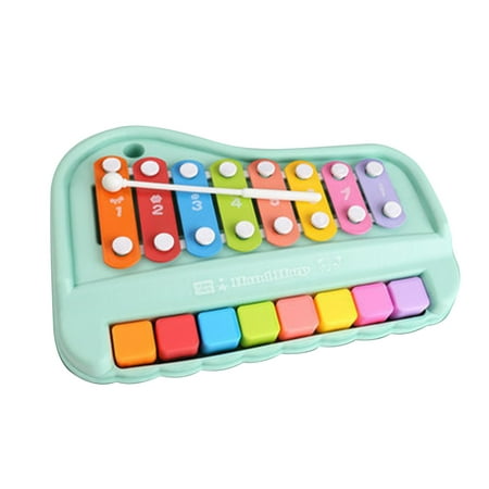 Winter Savings Clearance! SuoKom 2 In 1 Baby Piano Xylophone Toy For Toddlers 1-3 Years Old, 8 Multicolored Key Keyboard Xylophone Piano, Preschool Educational Musical Learning Instruments Toy