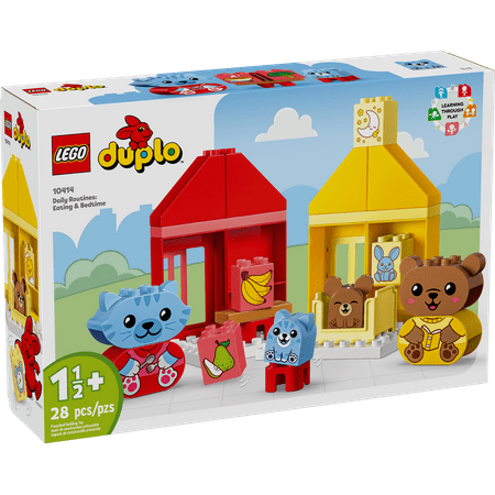 LEGO DUPLO My First Daily Routines: Eating & Bedtime Toy for Social and Emotional Roleplay, Animal Toys, Gift for Preschool Kids Ages 18 Months and Up, Helps Toddlers Explore Feelings, 10414