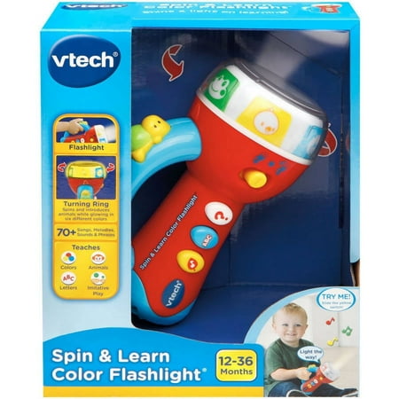 VTech, Spin and Learn Color Flashlight, Toddler Learning Toy