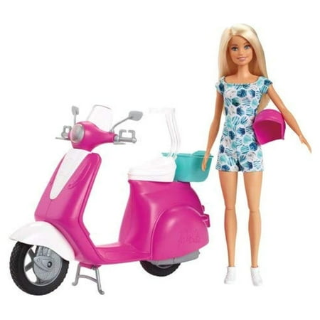 Barbie Doll & Scooter Playset Gbk85