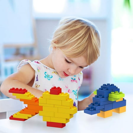 PicassoTiles 100 PC Large Construction Brick Building Blocks, Brick Compatible, Classic Brick, Brick Building Block Set, For Kids 3+