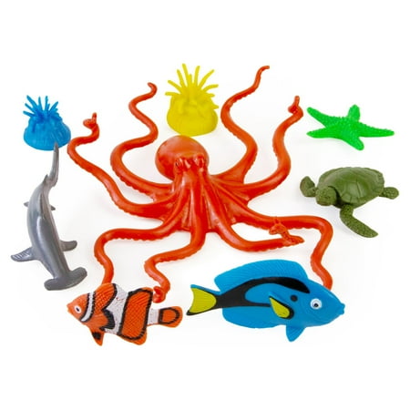 Adventure Force 40-Piece Jumbo Bucket Play Set, Ocean Animals