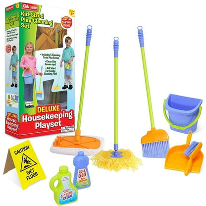 Kidzlane Kids Cleaning Set for Toddlers Up to Age 4. Includes 6 Cleaning Toys + Housekeeping Accessories. Hours of Fun & Pretend Play!