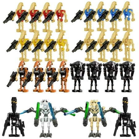 28 Pcs Star Wars Minifigures Wars Droids Building Blocks Sets, General Grevious, Super Battle Army Droids, Wedding Party Cake Decoration Birthday Gift for Boys and Girls