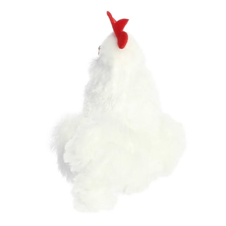 Aurora - Small White Mini Flopsie - 8" Chicken - Adorable Stuffed Animal