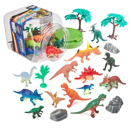 Adventure Force 40-Piece Jumbo Bucket Play Set, Dinosaurs