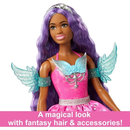 Barbie Doll with Two Fairytale Pets, 11.7 in Barbie “Brooklyn” from Barbie a Touch of Magic