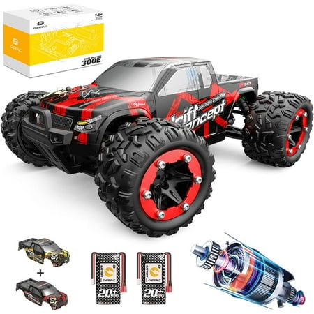 Remote Control Car for Kids Adults 40+ MPH 4x4 Power 1:18 Scale Brushless Motor, Hobby Electric Monster RC Truck All Terrain off Road 2 Batteries Outdoor Play