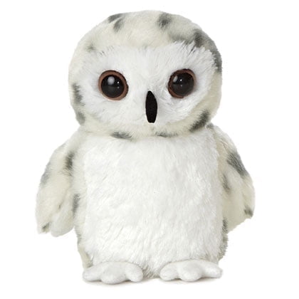 Aurora - Small White Mini Flopsie - 8" Snowy Owl - Adorable Stuffed Animal