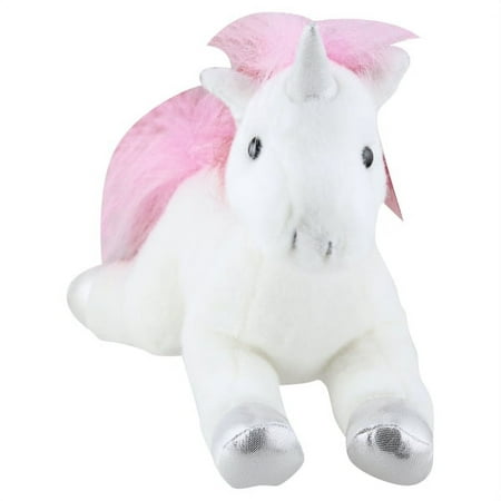 Aurora - Medium White Flopsie - 12" Velvet Swirls Unicorn - Adorable Stuffed Animal