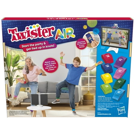 Twister Air Game for Kids, Family Game with AR App Links to Smart Device, Christmas Gifts for Kids, Ages 8+