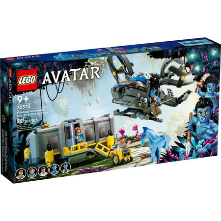 LEGO Avatar Floating Mountains Site 26 & RDA Samson 75573 Building Set - Helicopter Toy Featuring 5 Minifigures and Direhorse Animal Figure, Movie Inspired Set, Gift Idea for Kids Ages 9+