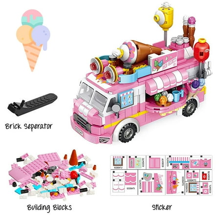 Autumn Building Sets Ice Cream Truck, Different Models Construction, Educational Toy