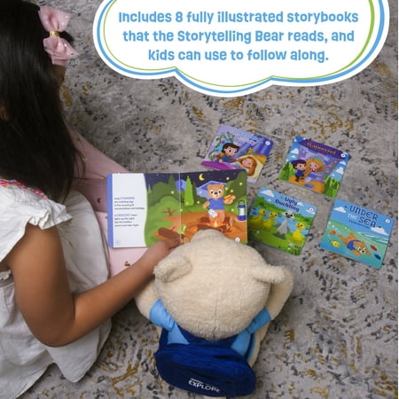 Spark Create Imagine Interactive Learning Bear, Recites 8 Stories, Sings 6 Songs, Baby and Toddler Toys