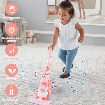 Adofi Life Vac, Kids Vacuum that Really Works, Pretend Play Toy, Toddler Vacuum Cleaner with Real Suction Power, Toy Vacuum for Toddlers 1-3 with Real Function, Bright Light & Realistic Sounds