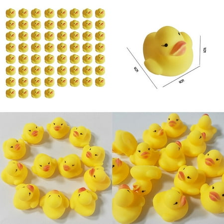 US 60-120Pc Mini Rubber Ducky Float Duck Baby Bath Toy Birthday Party Decoration