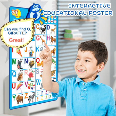 Adofi Upgraded Electronic Interactive Alphabet Wall Chart, Educational Toys for Boys 5 7, Clearance Toys, ABC Chart for Toddler and Infant, ABC Learning Toys for Kids, Montessori Learning Toys