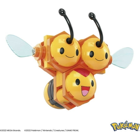 MEGA Pokemon Building Toy Kit Combee (15 Pieces) with 1 Action Figure and Ball for Kids