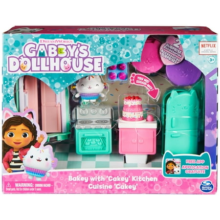 Gabby’s Dollhouse, Bakey with Cakey Kitchen Playset with Figure, for Ages 3 and up