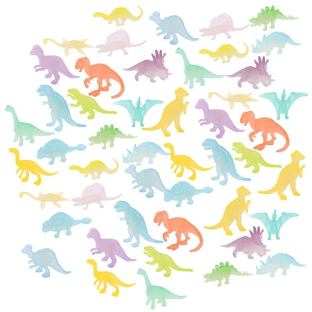 NICEXMAS 48Pcs Small Dinosaur Toys Kids Glow in Dark Dinosaur Model Figures