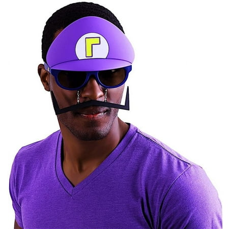 Party Costumes - Sun-Staches - Nintendo Super Mario - Waluigi New SG2569