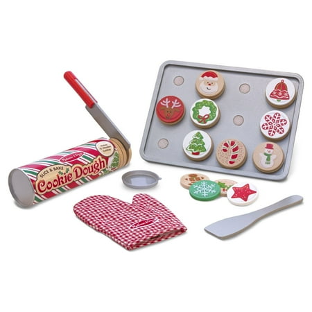 Melissa & Doug Slice and Bake Wooden Christmas Cookie Play Food Set