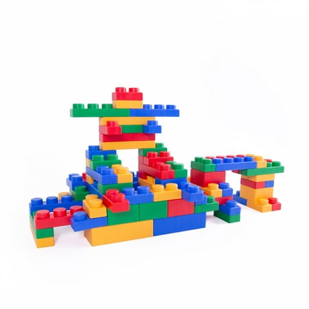 UNiPLAY Mix Soft Building Blocks — Early Learning Stacking Blocks, Educational and Sensory Development Toy, Infant Cognitive Development for Ages 3 Months and Up (34-Piece Set)