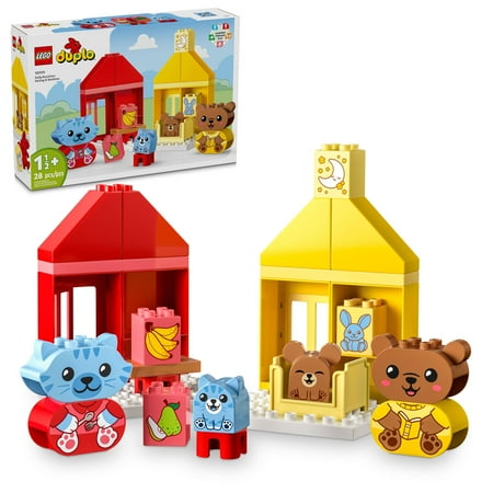 LEGO DUPLO My First Daily Routines: Eating & Bedtime Toy for Social and Emotional Roleplay, Animal Toys, Gift for Preschool Kids Ages 18 Months and Up, Helps Toddlers Explore Feelings, 10414