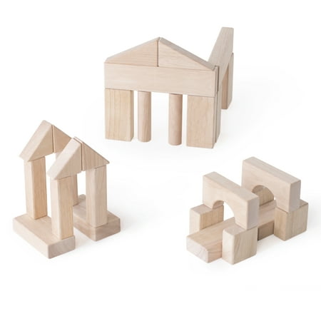 Guidecraft Guidecraft Unit Blocks Set B 56 Piece Set: Solid Wood Kids Skill Development Creative STEM Toy Building Toy - 56