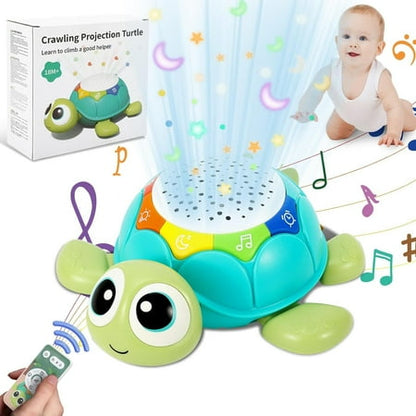 Baby Toys 6 to 12 Months, Musical Turtle Crawling Baby Toys for 12-18 Months, Early Learning Educational Toy with Light & Sound, Birthday Toy for Infant Toddler Boy Girl 7 8 9 10 month 1-2 Year Old